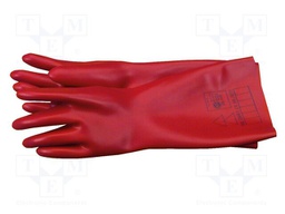 Protective gloves; Size: 9; red; latex; insulated