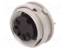 Connector: M16; female; IP40; socket; soldering; 60V; PIN: 5; 5A