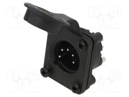 Connector: XLR; socket; male; AXS; 7.5A; 133V; PIN: 5; IP65; soldering
