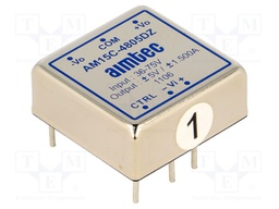 Converter: DC/DC; 15W; Uin: 36÷75V; Uout: 5VDC; Uout2: -5VDC; 1"x1"