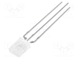 LED; rectangular; 5x2mm; bicolour; red/green; 70÷90mcd; 20÷30mcd