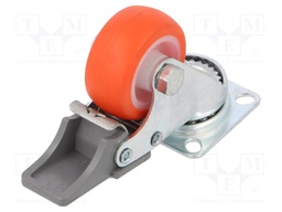 Transport wheel; Ø: 40mm; W: 18mm; H: 59mm; torsional with lock