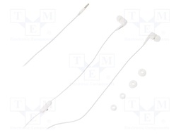 Headphones with microphone; white; Jack 3,5mm; in-ear; 32Ω; 105dB