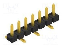 Connector: pin strips; pin header; male; PIN: 7; 2.54mm; SMT; 1x7