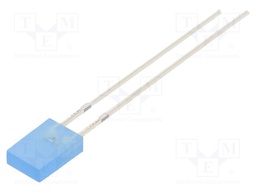 LED; rectangular; 2x5x7mm; bipolar; blue; 220÷330mcd; 100°; 20mA