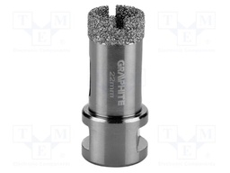 Diamond hole saw; 22mm; glaze,ceramic tile; Thread: M14