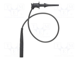 Test lead; 5A; 4mm banana plug-mini hook; insulated; Urated: 300V