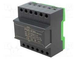 Transformer: mains; 63VA; 400VAC; 24V; Leads: terminal block; IP30