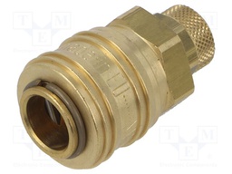 Quick connection coupling; straight; max.35bar; brass; D: 25mm