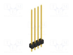 Connector: pin strips; pin header; male; PIN: 4; 2.54mm; THT; 1x4