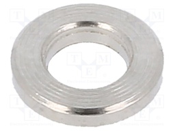 Spacer sleeve; 1mm; cylindrical; brass; nickel; Out.diam: 6mm