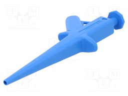 Clip-on probe; hook type; 8A; 1kVDC; blue; 4mm