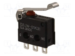 Microswitch SNAP ACTION; with lever; SPDT; ON-(ON); Pos: 2; IP67