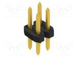Connector: pin strips; pin header; male; PIN: 4; 2mm; THT; 2x2; 100V