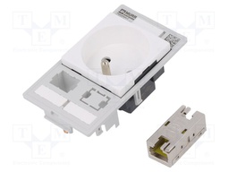 E-type socket; 250VAC; 16A; Mounting: on panel; IP20