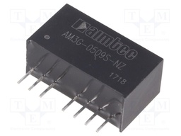 Converter: DC/DC; 3W; Uin: 4.5÷9V; 9VDC; Iout: 278mA; SIP8; 4.9g