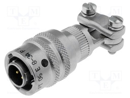 Connector: circular; PT; plug; male; PIN: 3; with cable clamp; 7.5A