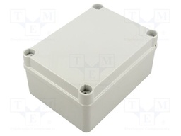 Enclosure: junction box; wall mount; plastic; grey