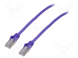 Patch cord; SF/UTP; 5e; stranded; CCA; PVC; violet; 2m; 26AWG