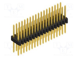 Connector: pin strips; pin header; male; PIN: 36; 1.27mm; THT; 2x18