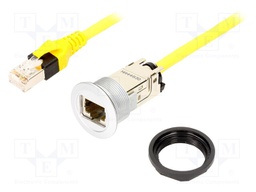 RJ45 socket; 22mm; har-port; -25÷70°C; Ø22.3mm; IP20; Len: 5m