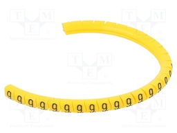 Markers for cables and wires; 1.3÷3mm; PVC; yellow; -30÷60°C