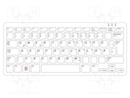 Keyboard; USB A-USB B micro cable,keypad; Colour: white-red