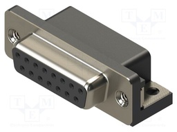 Connector: D-Sub; PIN: 15; socket; female; straight; THT; MHDR