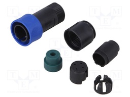 Connector: circular; plug; male; PIN: 4; w/o contacts; for cable