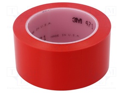 Tape: marking; W: 50mm; L: 33m; Colour: red; D: 0.13mm; 2.5N/cm; 130%