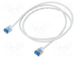 Patch cord; U/FTP; 6a; stranded; Cu; LSZH; white; 1m; 32AWG; -20÷75°C