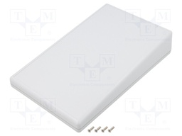 Enclosure: desktop; 1599; X: 140mm; Y: 220mm; Z: 41mm; ABS; grey; IP54