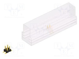 Connector: pin strips; pin header; male; PIN: 4; 2.54mm; SMT; 2x2