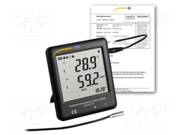 Data logger; temperature,humidity; IP20; Display: LCD 3,9"; ±4%