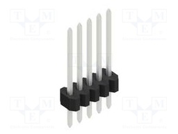 Connector: pin strips; pin header; male; PIN: 5; 1.27mm; THT; 1x5
