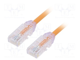 Patch cord; TX6A-28™,U/UTP; 6a; solid; Cu; LSZH; orange; Len: 0.5m