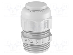 Cable gland; M25; light grey