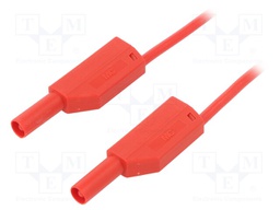 Test lead; silicone; 1m; red; 19A; 1kV; Cond.cross sec: 1mm2