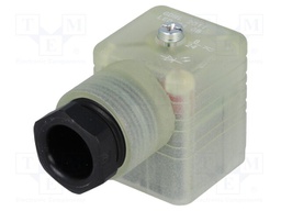 Connector: valve connector; plug; form A; 18mm; female; PIN: 3; 8A