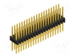 Connector: pin strips; pin header; male; PIN: 40; 1.27mm; THT; 2x20