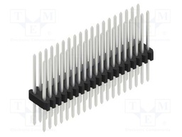 Connector: pin strips; pin header; male; PIN: 38; 1.27mm; THT; 2x19