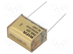 Filter: RC; 220Ω; THT; 15.3x22x30.5mm; ±20%; Pitch: 25.4mm; 470nF