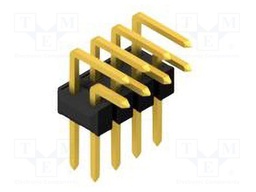 Connector: pin strips; pin header; male; PIN: 8; 2.54mm; THT; 2x4