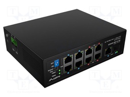 Switch Ethernet; PnP,LED status indicator,PoE (PoE); black