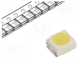 LED; SMD; 3528,PLCC2; white cold; 560÷1400mcd; 5500(typ)K; 120°