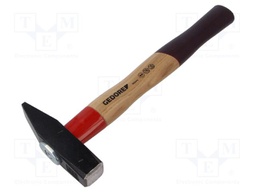 Hammer; fitter type; 500g; steel; wood (hickory)