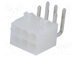Socket; wire-board; male; MF42; 4.2mm; PIN: 6; THT; PCB snap; 7A
