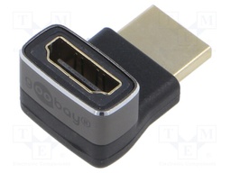 Adapter; HDCP 2.2; HDMI socket,HDMI plug 90°; silver