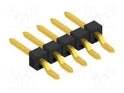 Connector: pin strips; pin header; male; PIN: 5; 2.54mm; SMT; 1x5