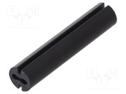 Spacer sleeve; LED; Øout: 4.8mm; ØLED: 3mm; L: 23mm; black; UL94V-0